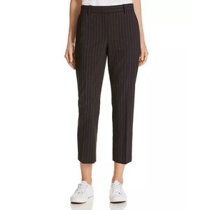 🆕 Theory Treeca K Melbourne Crop Slim Pants in Black Pinstripe